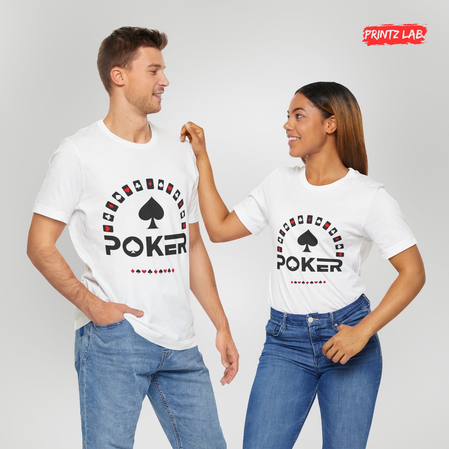 Poker Graphic Unisex Short Sleeve Tee - Perfect for Game Nights and Casual Wear
