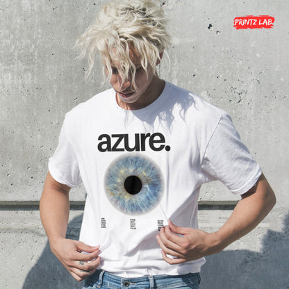 Azure Eye Unisex Garment-Dyed T-Shirt - Glow in the Dark Design