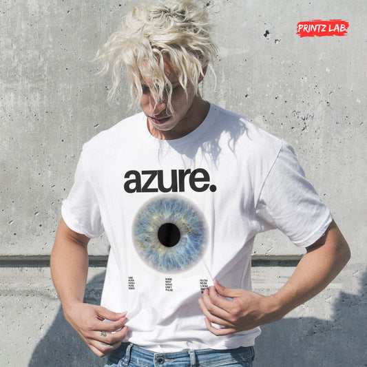 Azure Eye Unisex Garment-Dyed T-Shirt - Glow in the Dark Design
