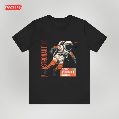 Future Astronaut in Training T-Shirt - Black - Unisex Jersey Tee for Space Lovers