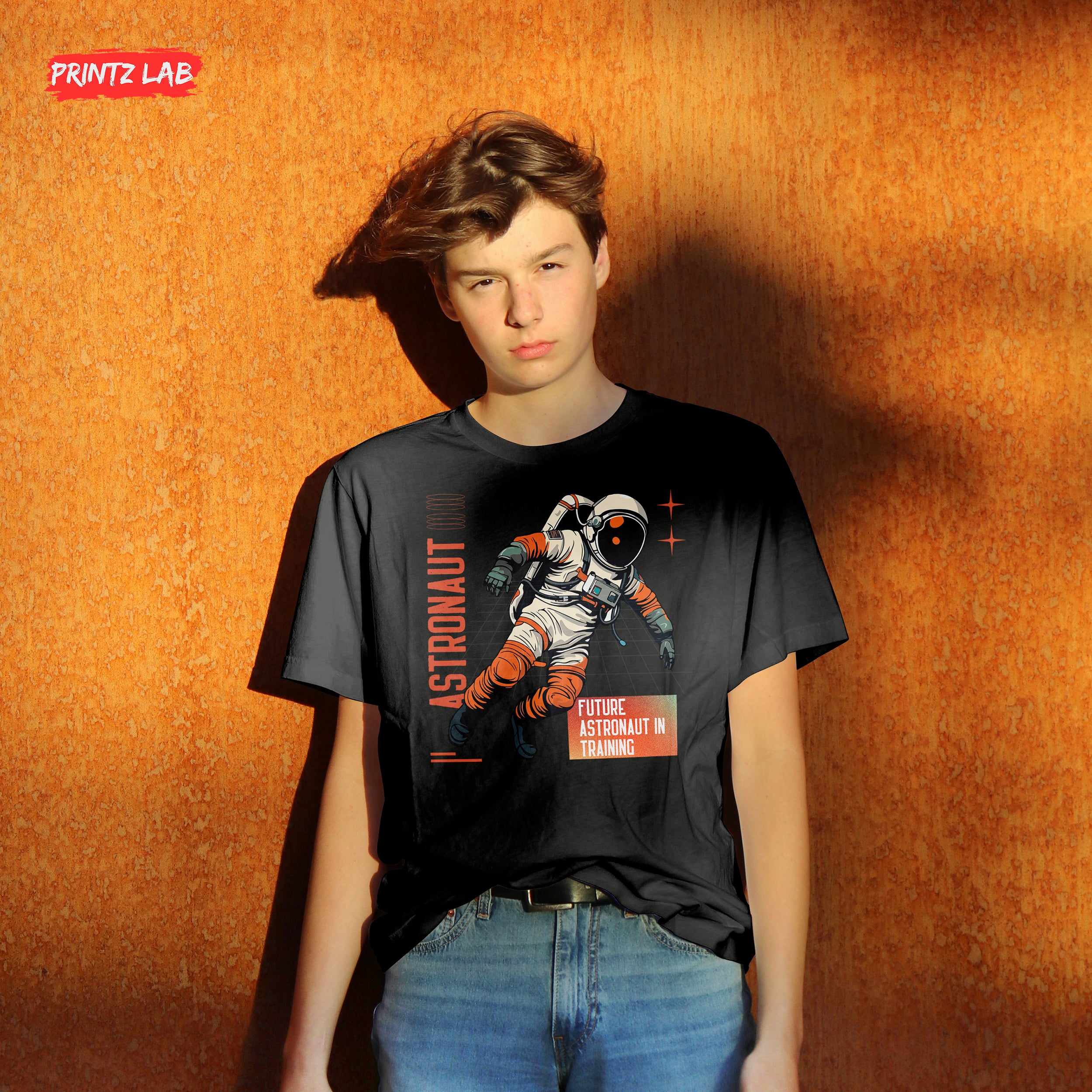 Future Astronaut in Training T-Shirt - Black - Unisex Jersey Tee for Space Lovers