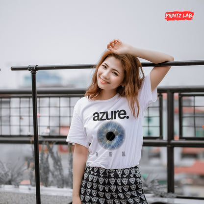 Azure Eye Unisex Garment-Dyed T-Shirt - Glow in the Dark Design
