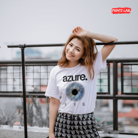 Azure Eye Unisex Garment-Dyed T-Shirt - Glow in the Dark Design