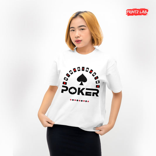 Poker Graphic Unisex Short Sleeve Tee - Perfect for Game Nights and Casual Wear