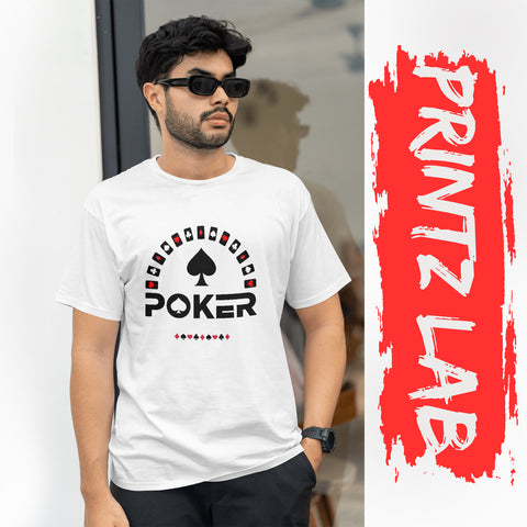 Poker Graphic Unisex Short Sleeve Tee - Perfect for Game Nights and Casual Wear