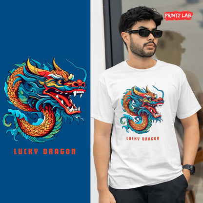 Lucky Dragon Unisex Jersey Short Sleeve Tee - Vibrant Graphic Tee for Dragon Enthusiasts