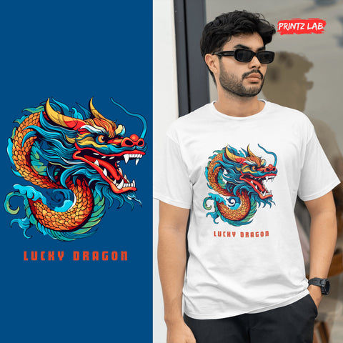 Lucky Dragon Unisex Jersey Short Sleeve Tee - Vibrant Graphic Tee for Dragon Enthusiasts