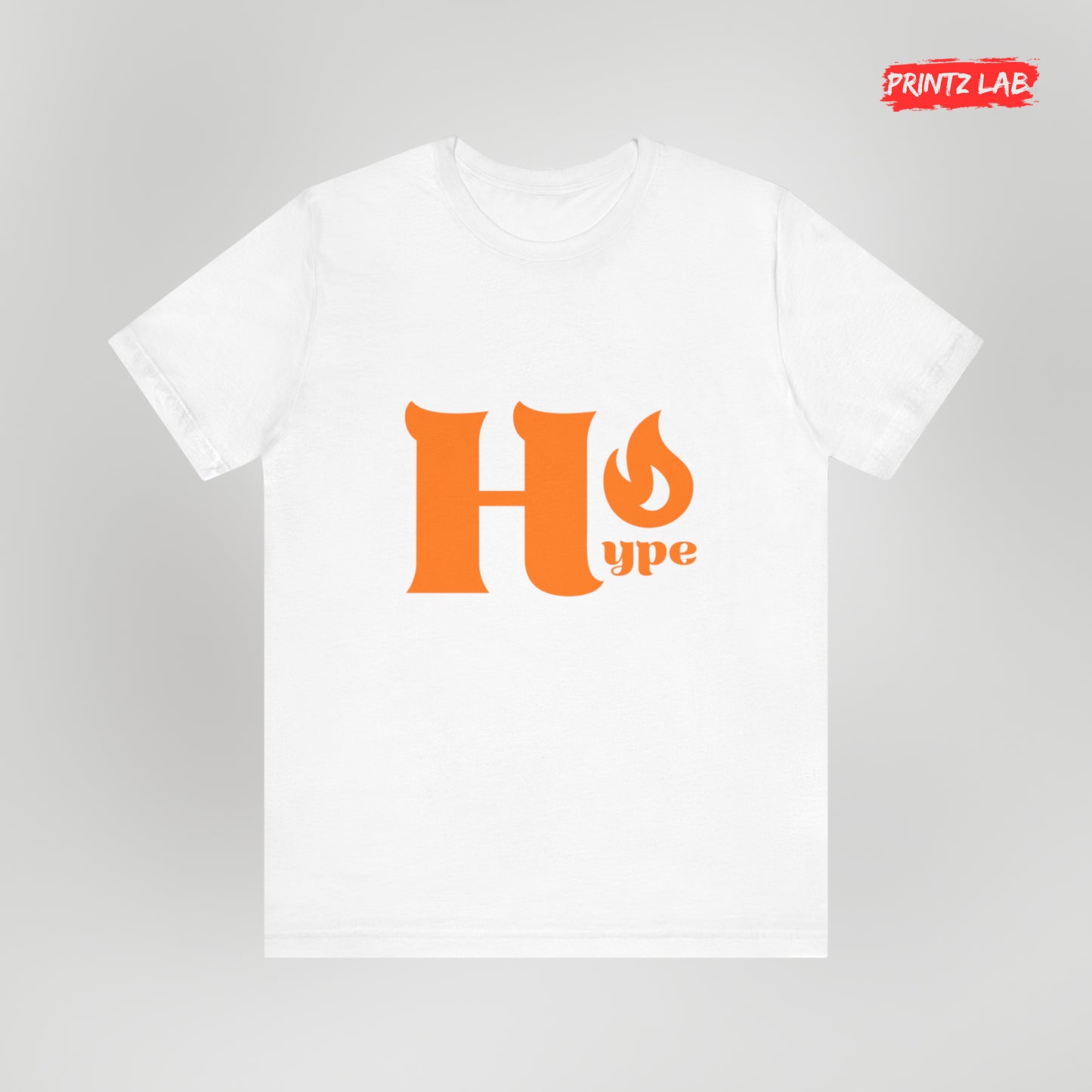 Hype Graphic Unisex Jersey Tee - White - Casual Streetwear T-Shirt