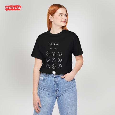 Unlock Me Unisex Jersey Short Sleeve Tee - Fun Casual Wear for Mystery Lovers