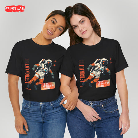Future Astronaut in Training T-Shirt - Black - Unisex Jersey Tee for Space Lovers
