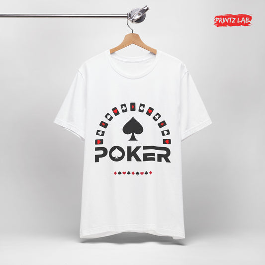 Poker Graphic Unisex Short Sleeve Tee - Perfect for Game Nights and Casual Wear