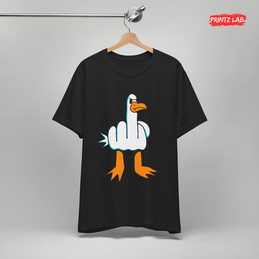 Rude Seagull - Graphic Tee - Black - Unisex Jersey Short Sleeve T-Shirt
