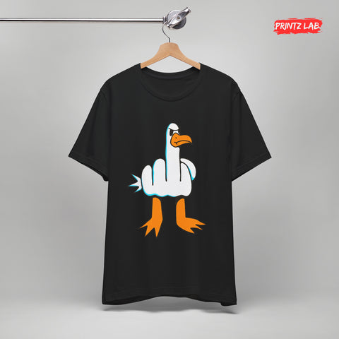 Rude Seagull - Graphic Tee - Black - Unisex Jersey Short Sleeve T-Shirt