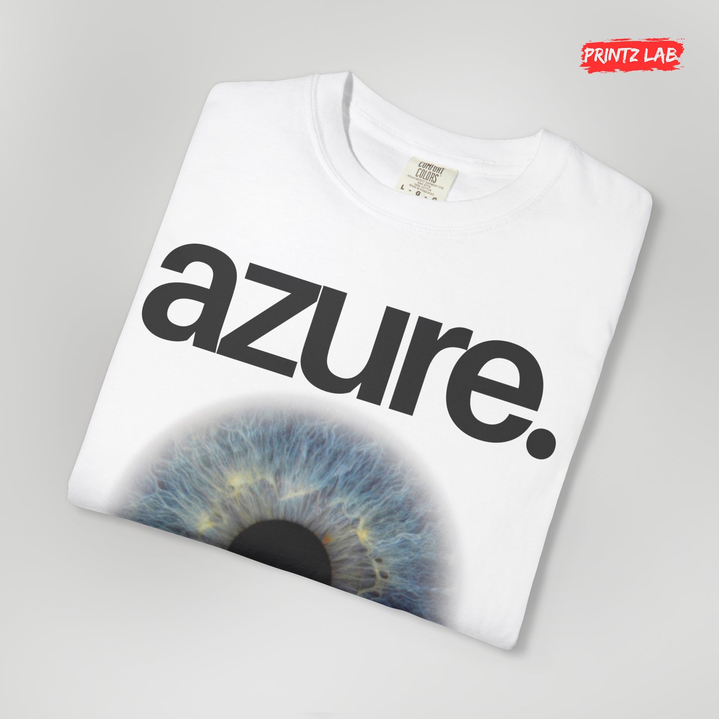 Azure Eye Unisex Garment-Dyed T-Shirt - Glow in the Dark Design