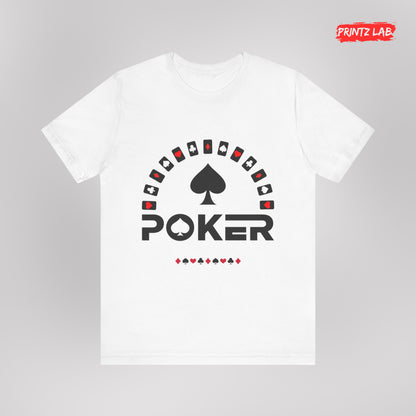 Poker Graphic Unisex Short Sleeve Tee - Perfect for Game Nights and Casual Wear
