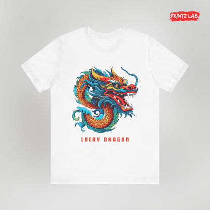 Lucky Dragon Unisex Jersey Short Sleeve Tee - Vibrant Graphic Tee for Dragon Enthusiasts